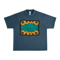 Midnight Navy sunflower background Urban Heavy Tee - BarkalooDesign