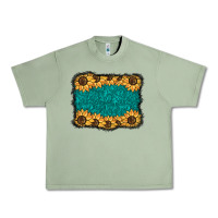 Oil Green sunflower background Urban Heavy Tee - BarkalooDesign