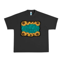 Pigment Black sunflower background Urban Heavy Tee - BarkalooDesign