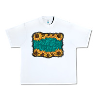White sunflower background Urban Heavy Tee - BarkalooDesign