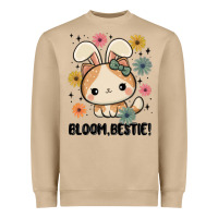 Mushroom bloom bestie cat Heavyweight Sweatshirt - MaliasSmallBusiness