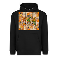 Black fall with gnomes Heavyweight Hoodie - texasbilliewilder