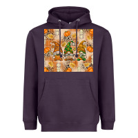 Plum fall with gnomes Heavyweight Hoodie - texasbilliewilder