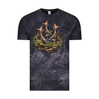 Cloud Black Bird Nest With Baby Birds Vintage Tee - LillyAllenDesigns