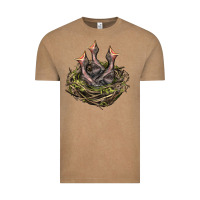 Bird Nest With Baby Birds Vintage Tee | Teevron