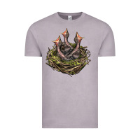 Vintage Zinc Bird Nest With Baby Birds Vintage Tee - LillyAllenDesigns