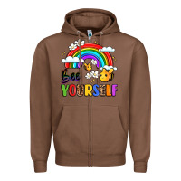 Chestnut bee yourself Zipper Hoodie - LillyAllenDesigns