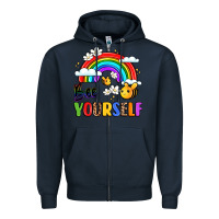 Navy bee yourself Zipper Hoodie - LillyAllenDesigns