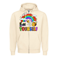 Sandshell bee yourself Zipper Hoodie - LillyAllenDesigns