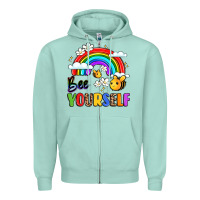 Seafoam bee yourself Zipper Hoodie - LillyAllenDesigns