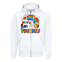 White bee yourself Zipper Hoodie - LillyAllenDesigns