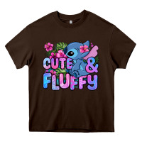 Chocolate Brown cute and fluffy stitch Heavy Core Tee - Zillion Design Studio