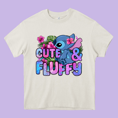 Cute And Fluffy Stitch Heavy Core Tee Designed By Zillion Design Studio