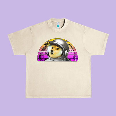 Dogecoin To The Mars Urban Heavy Tee Designed By Jasminsmagicworld