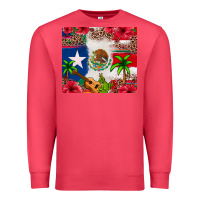 Cardinal Mexican and Puerto Rico flag Premium Sweatshirt - texasbilliewilder