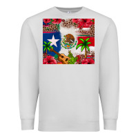 Dove Grey Mexican and Puerto Rico flag Premium Sweatshirt - texasbilliewilder