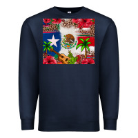 Mexican And Puerto Rico Flag Premium Sweatshirt | Teevron