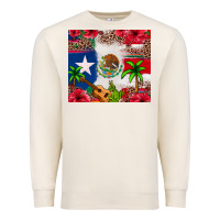 Sandshell Mexican and Puerto Rico flag Premium Sweatshirt - texasbilliewilder