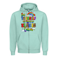 Seafoam be yourself everyone else in taken Zipper Hoodie - LillyAllenDesigns