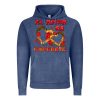 Vintage Denim el amor se comparte with churros Vintage Hoodie - AdoDesignShop