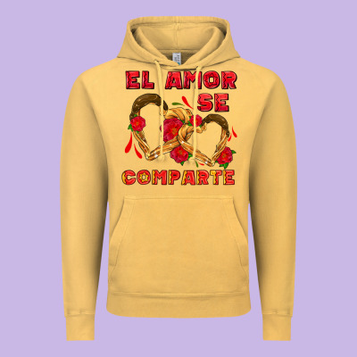 El Amor Se Comparte With Churros Vintage Hoodie Designed By Adodesignshop