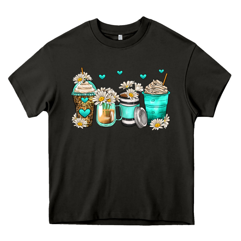 Daisy Coffee Cups Heavy Core Tee by Zillion Design Studio | Teevron