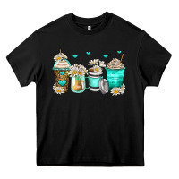 Black daisy coffee cups Heavy Core Tee - Zillion Design Studio