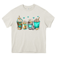 Cream daisy coffee cups Heavy Core Tee - Zillion Design Studio