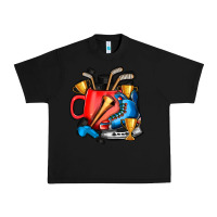 Black hockey coffee Urban Heavy Tee - AdoDesignShop