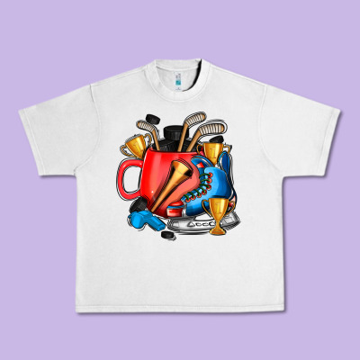 Hockey Coffee Urban Heavy Tee Designed By Adodesignshop