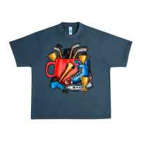 Midnight Navy hockey coffee Urban Heavy Tee - AdoDesignShop