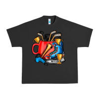 Pigment Black hockey coffee Urban Heavy Tee - AdoDesignShop