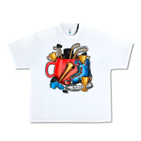 White hockey coffee Urban Heavy Tee - AdoDesignShop