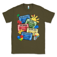 Army Green autism cassette tapes Classic Tee - MaliasSmallBusiness