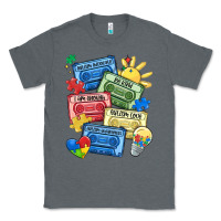 Charcoal Heather autism cassette tapes Classic Tee - MaliasSmallBusiness