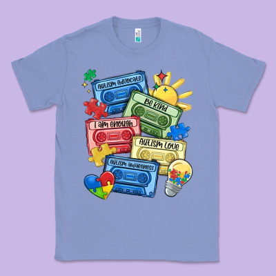 Autism Cassette Tapes Classic Tee Designed By Maliassmallbusiness