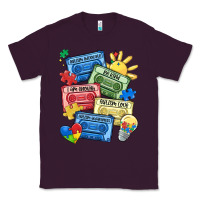Plum autism cassette tapes Classic Tee - MaliasSmallBusiness