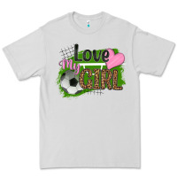 Dove Grey love my girl soccer Premium Tee - HRA Design Shop