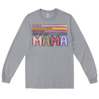 Heather Grey mama Long Sleeve Tee - MaliasSmallBusiness