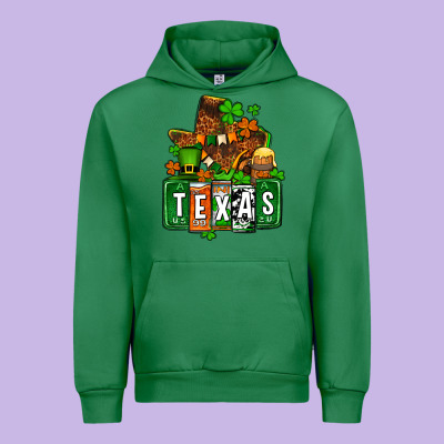 St. Patrick's Texas Map Urban Hoodie Designed By Oliviacreatesart