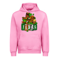 Fuchsia Pink St. Patrick's Texas map Urban Hoodie - OliviaCreatesArt