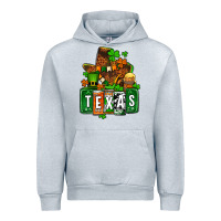 Heather Grey St. Patrick's Texas map Urban Hoodie - OliviaCreatesArt