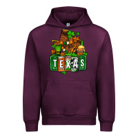 Mauve Wine St. Patrick's Texas map Urban Hoodie - OliviaCreatesArt