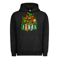 Pigment Black St. Patrick's Texas map Urban Hoodie - OliviaCreatesArt