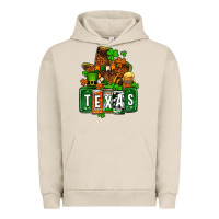 Pigment French Oak St. Patrick's Texas map Urban Hoodie - OliviaCreatesArt