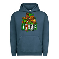 Pigment Midnight Navy St. Patrick's Texas map Urban Hoodie - OliviaCreatesArt