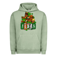 Pigment Oil Green St. Patrick's Texas map Urban Hoodie - OliviaCreatesArt
