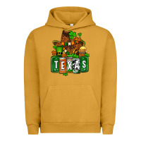 Pigment Peanut Butter St. Patrick's Texas map Urban Hoodie - OliviaCreatesArt