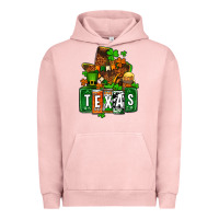 Pigment Salmon St. Patrick's Texas map Urban Hoodie - OliviaCreatesArt