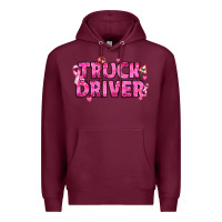 Burgundy Breast Cancer truck driver Premium Hoodie - texasbilliewilder